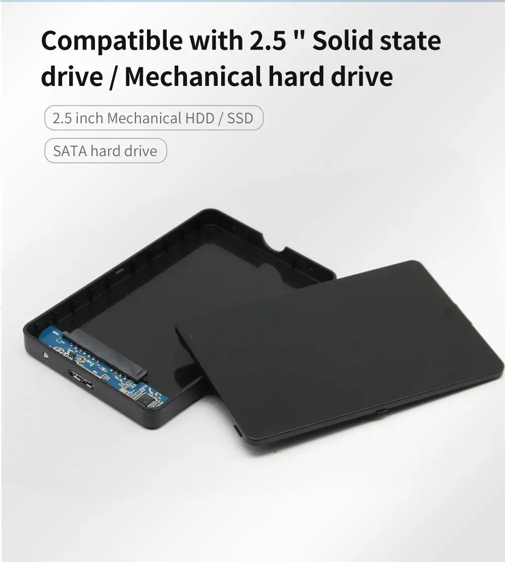 Obudowa HD Externo USB 3.0 do 2,5 cala SATA HDD SSD Obudowa zewnętrznego dysku twardego do komputera PC Laptop Smartphone PS5