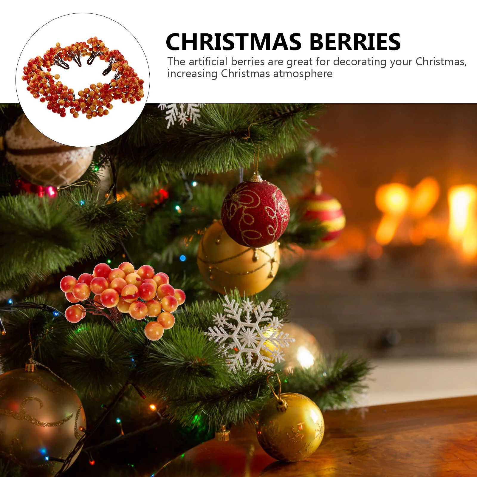 

Artificial Berries Christmas Decoration Fake Bunches Wedding Party Simulation Berry Plant Festival Berry Adornments