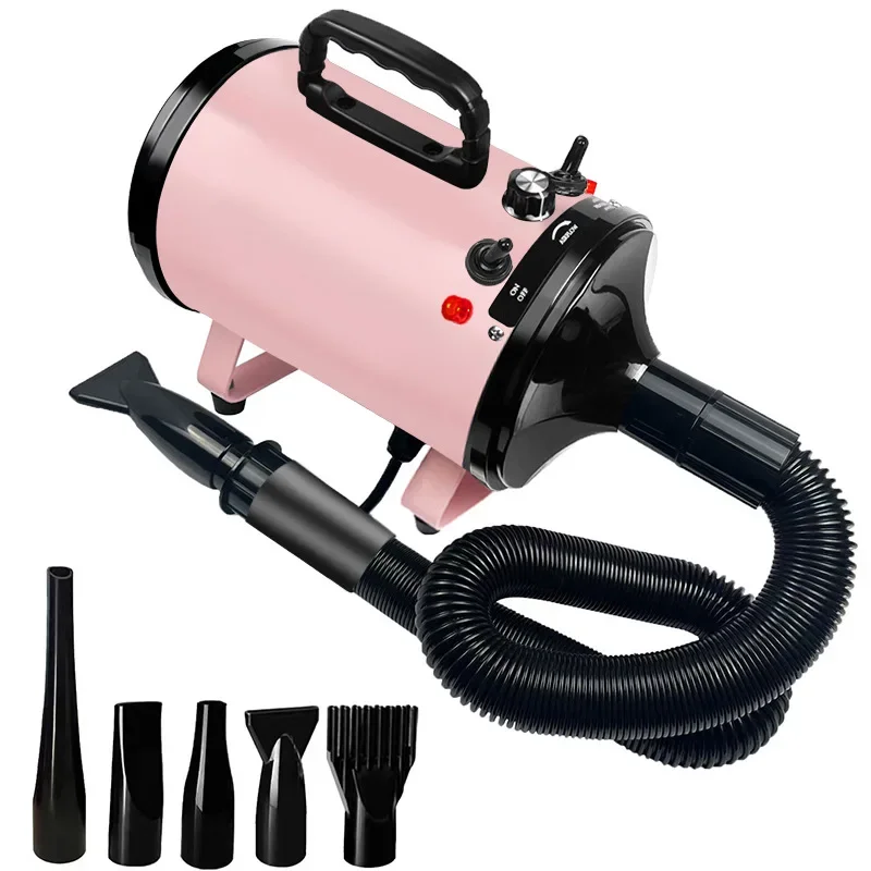 Pet hair dryer stepless air conditioning metal material water dryer household portable quick drying fan silent