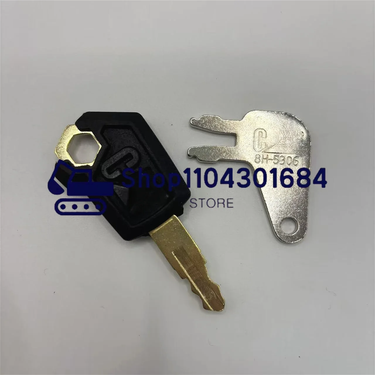 8H5306 5P8500 CAT-Excavator Heavy Equipment Keychain F0002 Ignition Key with Bucket Key Chain