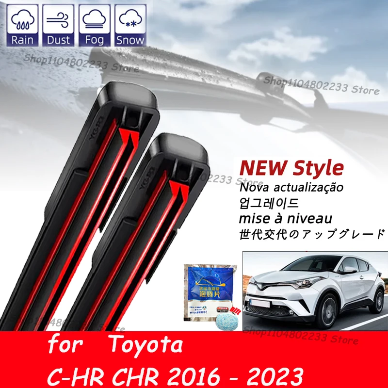 

LHD Front Wiper Blades Set For Toyota C-HR CHR 2016 - 2023 Windshield Windscreen Window Brushes Wiper Replacement 26"+16"