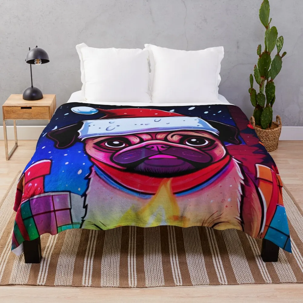 Одеяло Pug HAPPY HOLIDAYS 28, PUGGY HOLIDAYS, фланелевое одеяло, большие детские тонкие одеяла