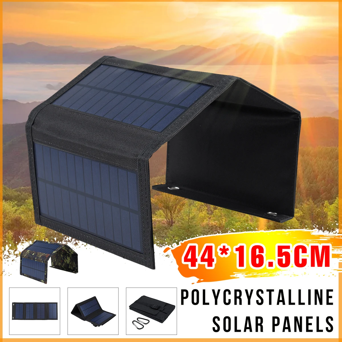 160W Foldable Solar Panel Sun Power Solar Cells Charger Battery 5V USB Protable Solar Panels for Smartphone Camping Outdoor