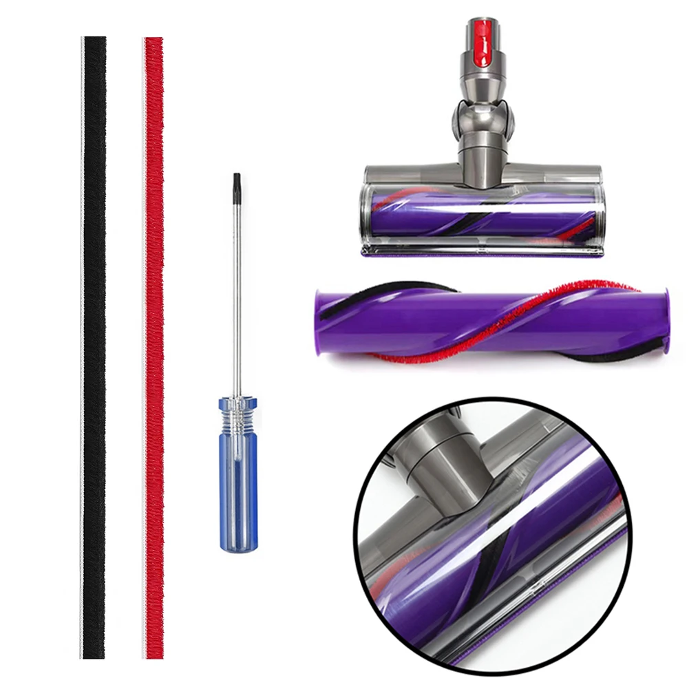 2pcs Plush Strips For Dyson  V11 - V15 Vacuum Cleaner Rolling Brush Strips