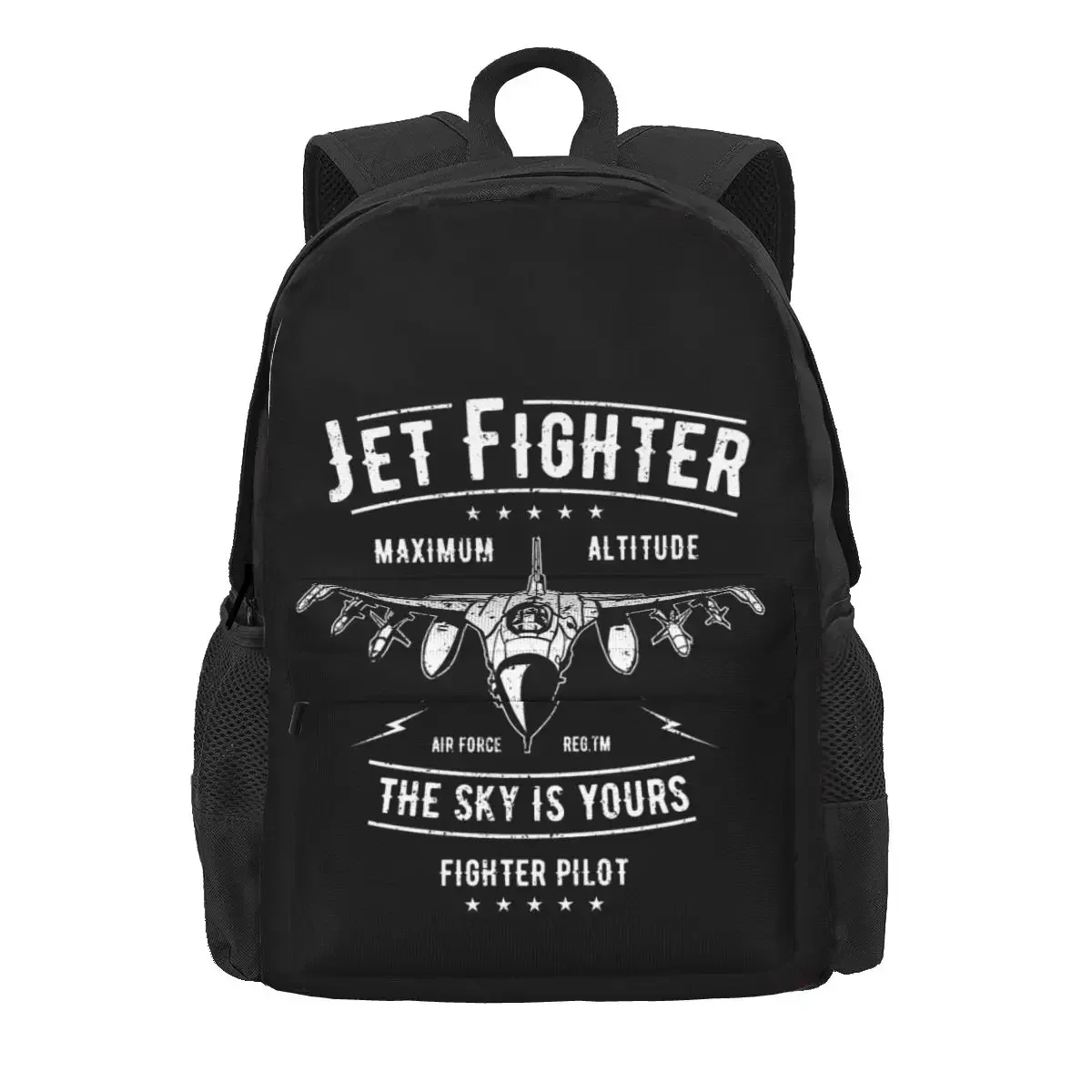 Jet Fighter F 16 Pilot Plane Us Royal Air Force Large Capacity Backpack Bookbag New Style Eco Friendly School Sport Bag