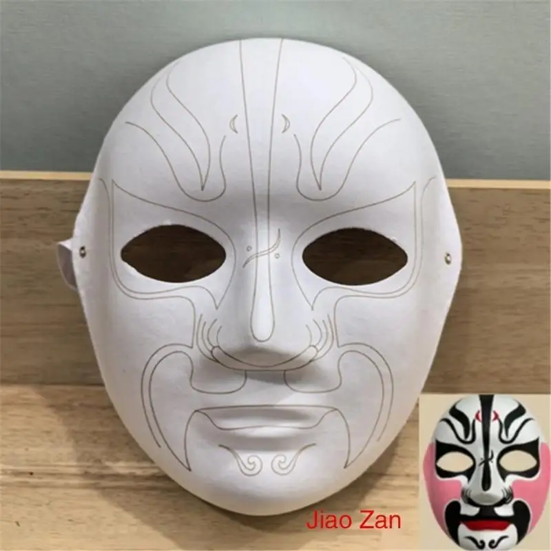 39BD Paper Mache Masks Full Face Masks Plain White Masks Half Face Blank Paintable Masks Carnivals Masks Masquerades Masks