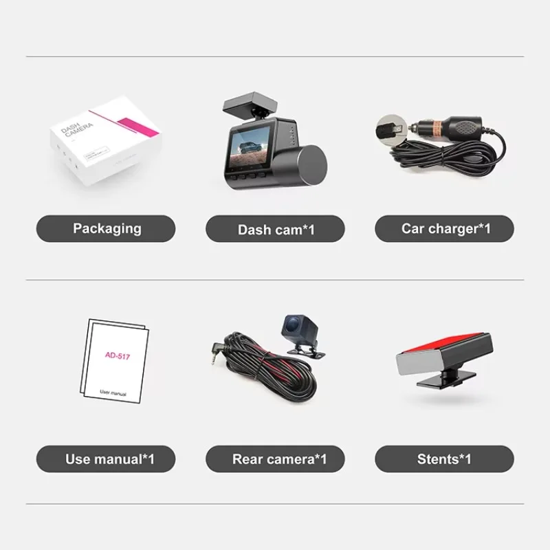 High Quality Dash Cam Car Camera Dashcam Front and Rear Car Camera Full Hd Remote Control Car With Cameras