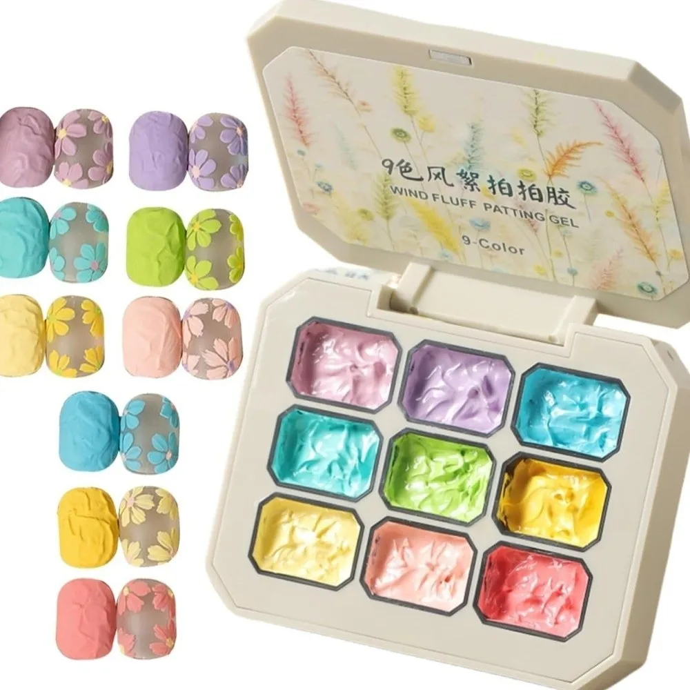 9色パッティングジェルネイル三次元モデリンググルーDIYレインボーソリッドジェルポリッシュネイルアートスタイリング接着剤