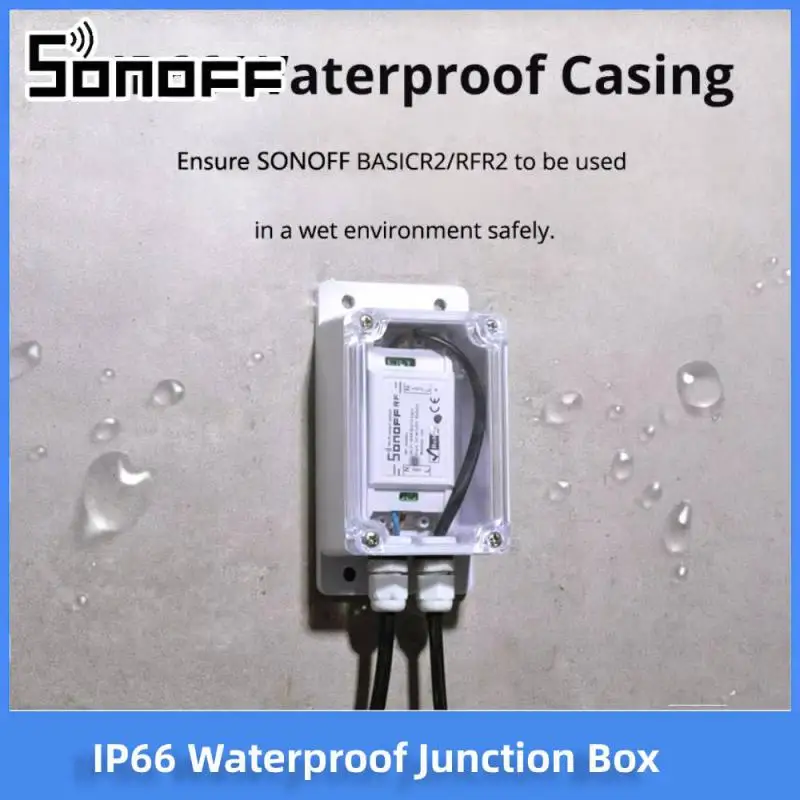 1/2/5pieces SONOFF IP66 Waterproof Junction Box Waterproof Case Water Resistant Shell For Basic / RF / Dual / Pow,General Hot