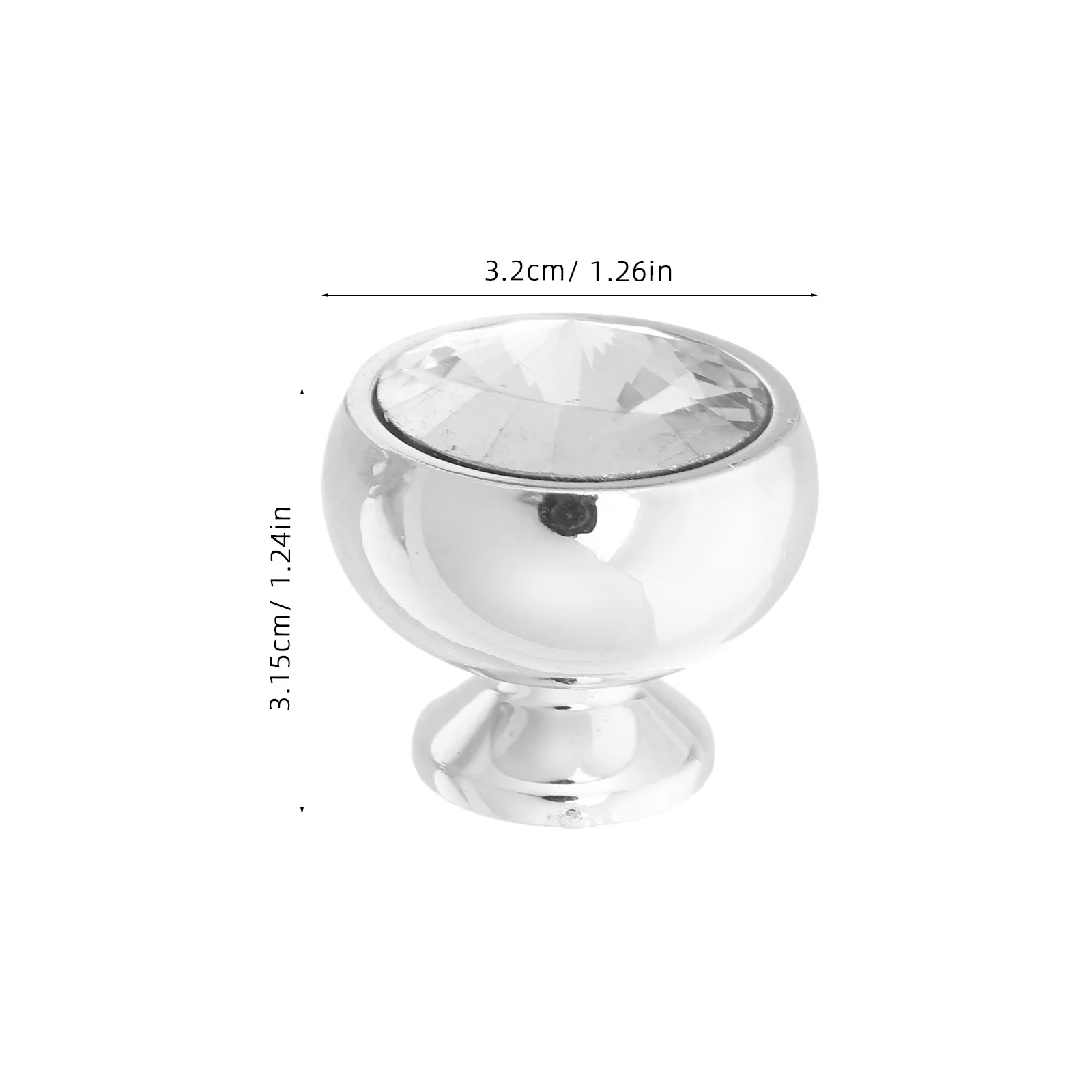 Maniglie per cassetti in cristallo acrilico da 6 pezzi Maniglie moderne per armadietti a foro singolo per mobili da cucina, guardaroba e cassettiere