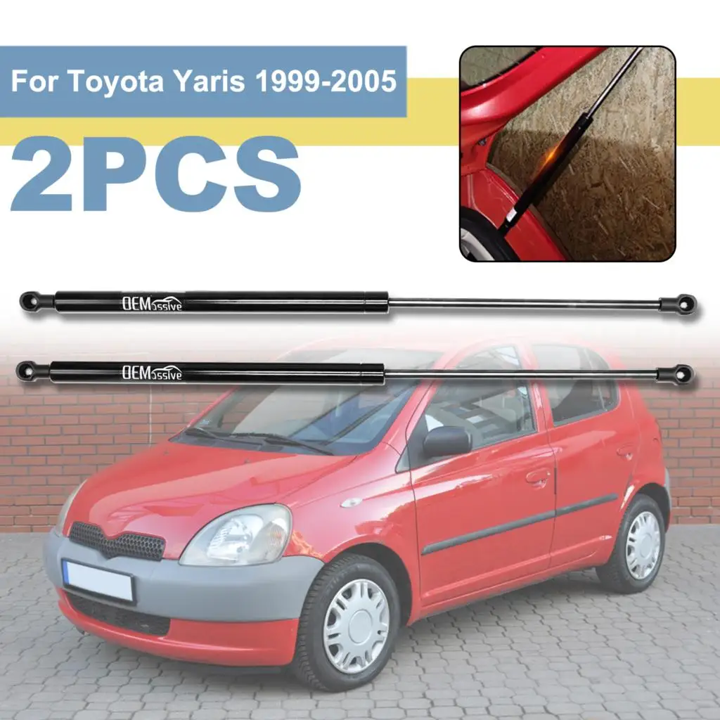 2 szt. Tylna klapa bagażnika rozpórki gazowe podnośnik sprężynowy uchwyt podtrzymujący 6895009110   Dla Toyota Yaris Hatchback 1999 2000 2001-2005