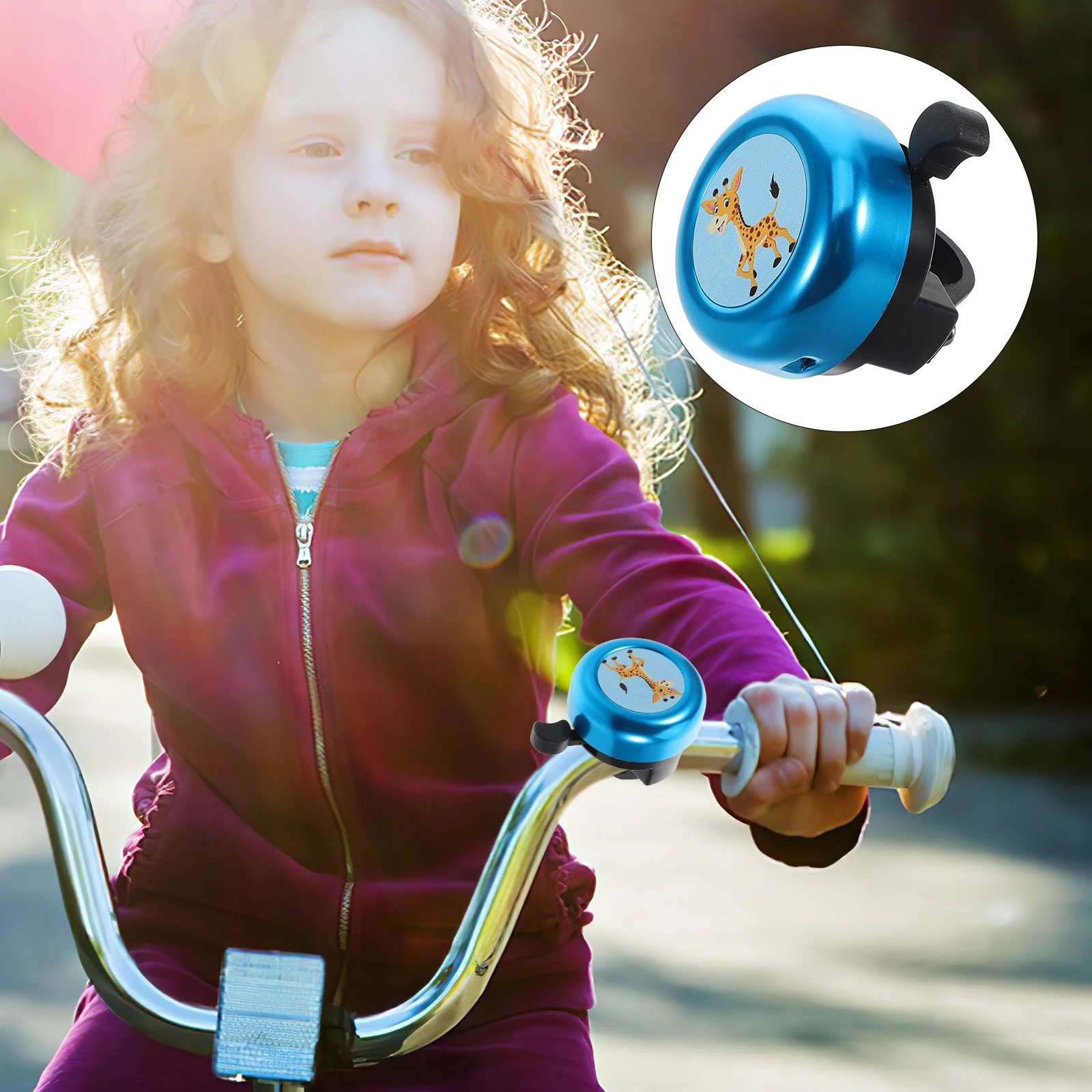 

Cute Cartoon Kids Bike Loud Sound Handlebar Horn For Children Scooter Accessories Cycling Safety Fun Design Universal Fit