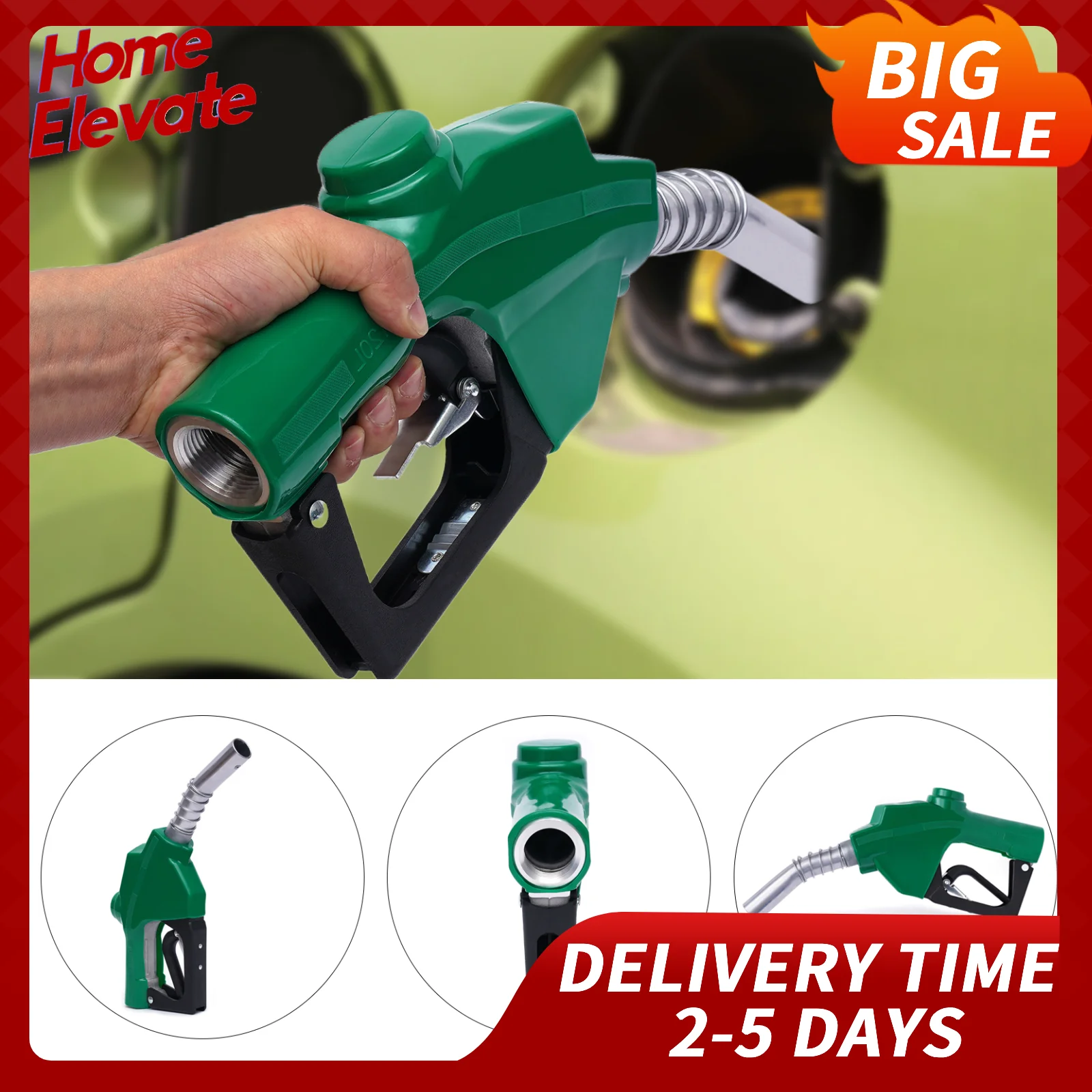 

Автоматическая топливная форсунка, зеленая, 1-дюймовый пистолет для заправки дизельного бензина 31 7GAL, минимальный расход, заправочная станция, бак, грузовик, корабль, конструкция