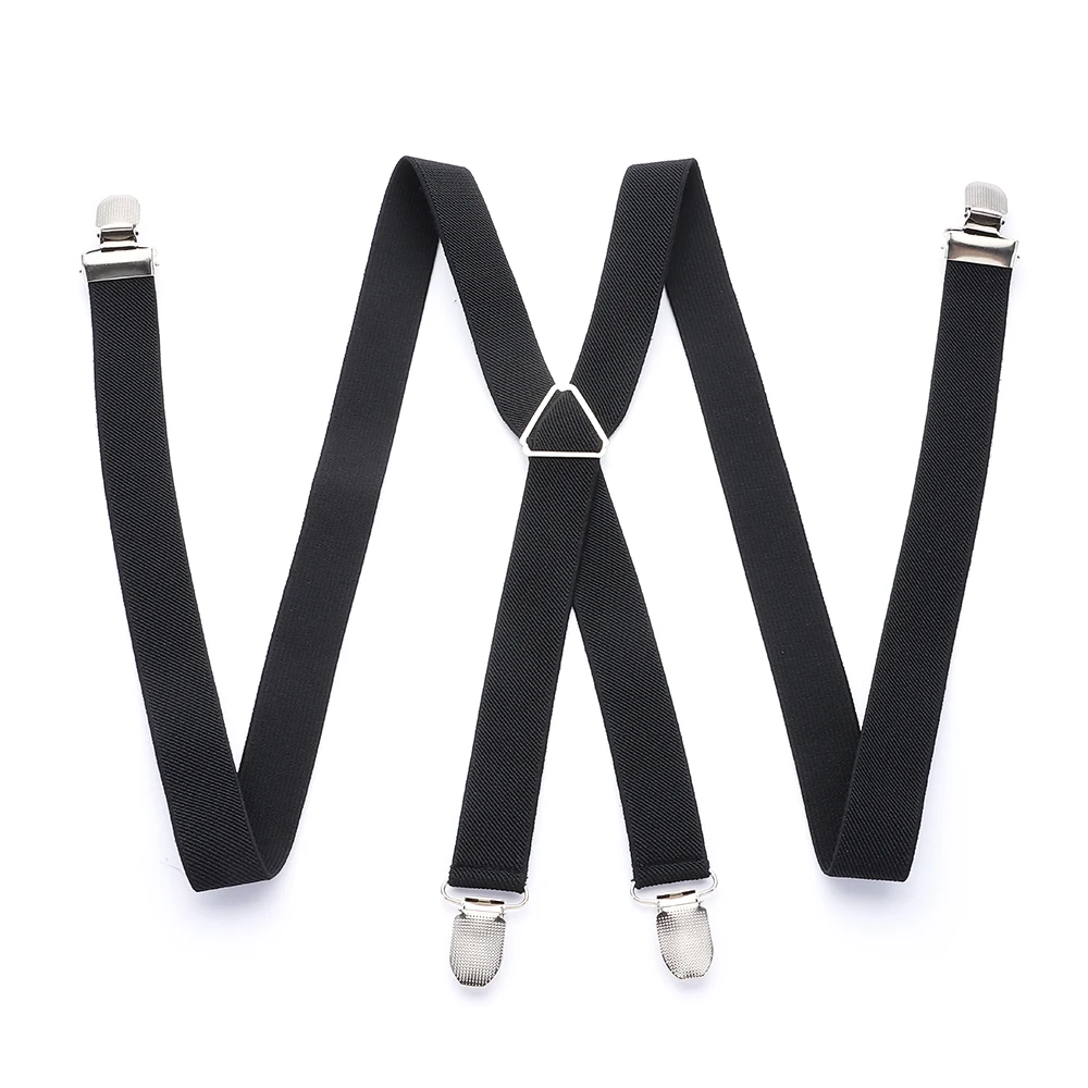

Unisex Wedding Dress Elastic Strap Clip Clip-on Adjustable Trousers Belt Braces Suspenders