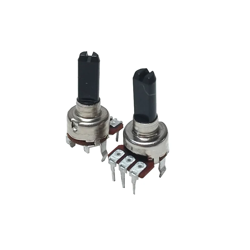 5 pcs 121 Trpe Rotary Potentiometer single league B50K axial length 16mm amplifier audio volume control 3 pin