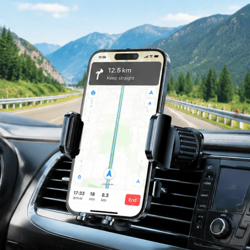 Universal Auto Air Vent Phone Holder Foldable Rotatable GPS Stand In Car Mobile Bracket Interior Decoration Accessory