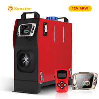 Sunster12V 8KW Portable Diesel Air Heater All In One Heater with LCD Monitor For Car Trailer Truck Diesel Parking Heater