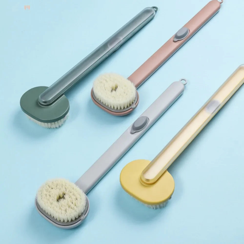 Long Handle Liquid Bath Brush Back Body Bath Shower Sponge Bathroom Body Brushes Exfoliating Scrub Massager Skin Cleaning Tools