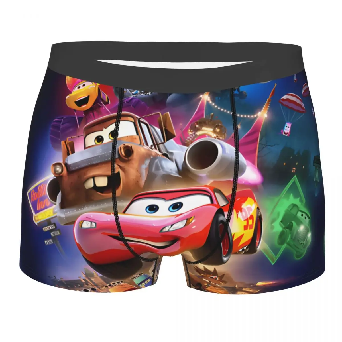 

Мужское нижнее белье Pixar Cars Lightning Mcqueen, мужские трусы-боксеры, мягкие шорты, трусы, трусы