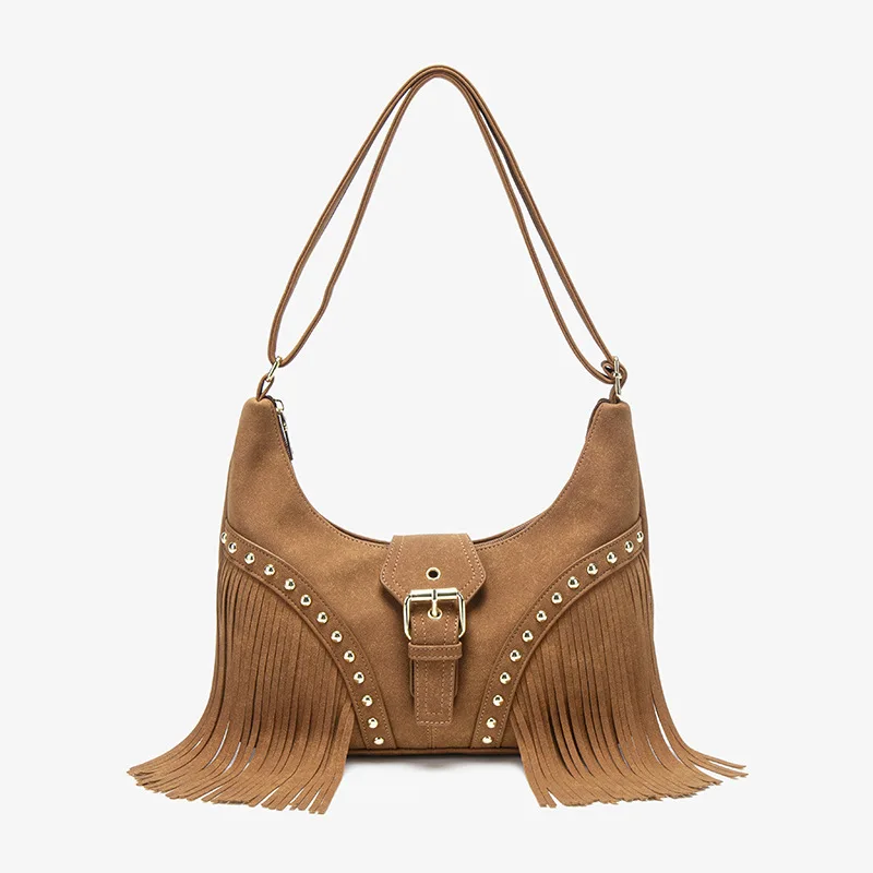 

2025 autumn and winter new matte women PU cross-body bag ethnic style bag retro female handbag