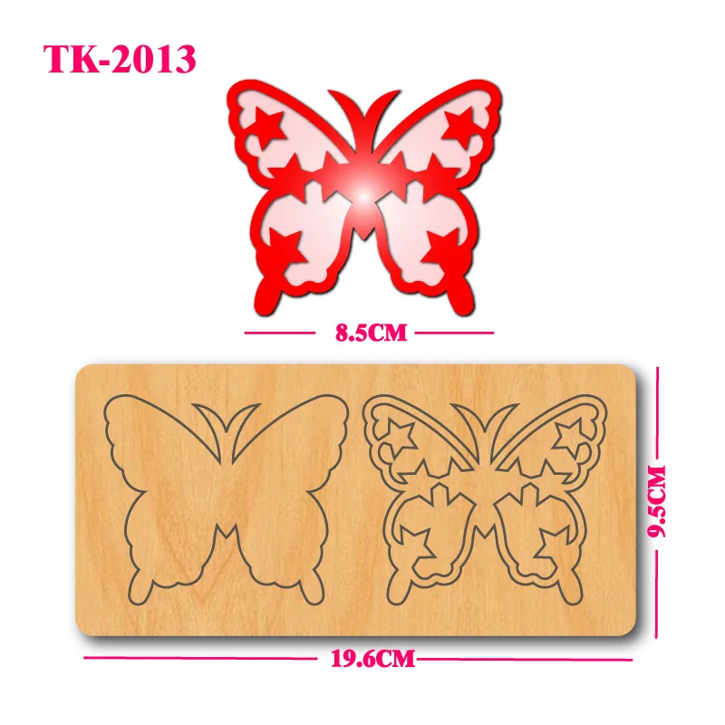Star butterfly model decoration die-cutting mold, DIY cutting and embossing template/cutting book paper card/wooden cutting mold