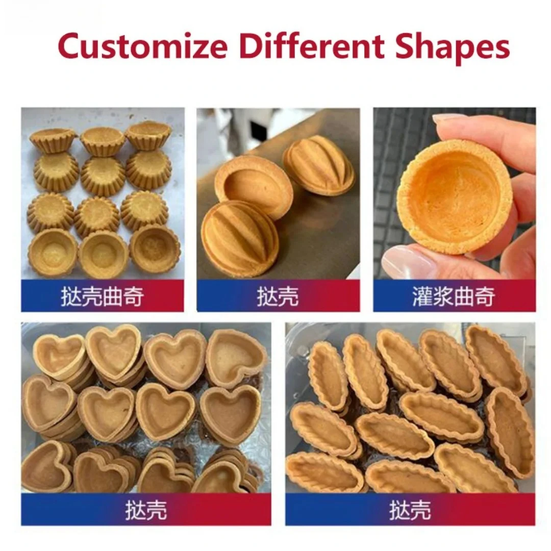 3200W Egg Tart Shell Pressing Machine Customizable Mould for Bakery Food Processing