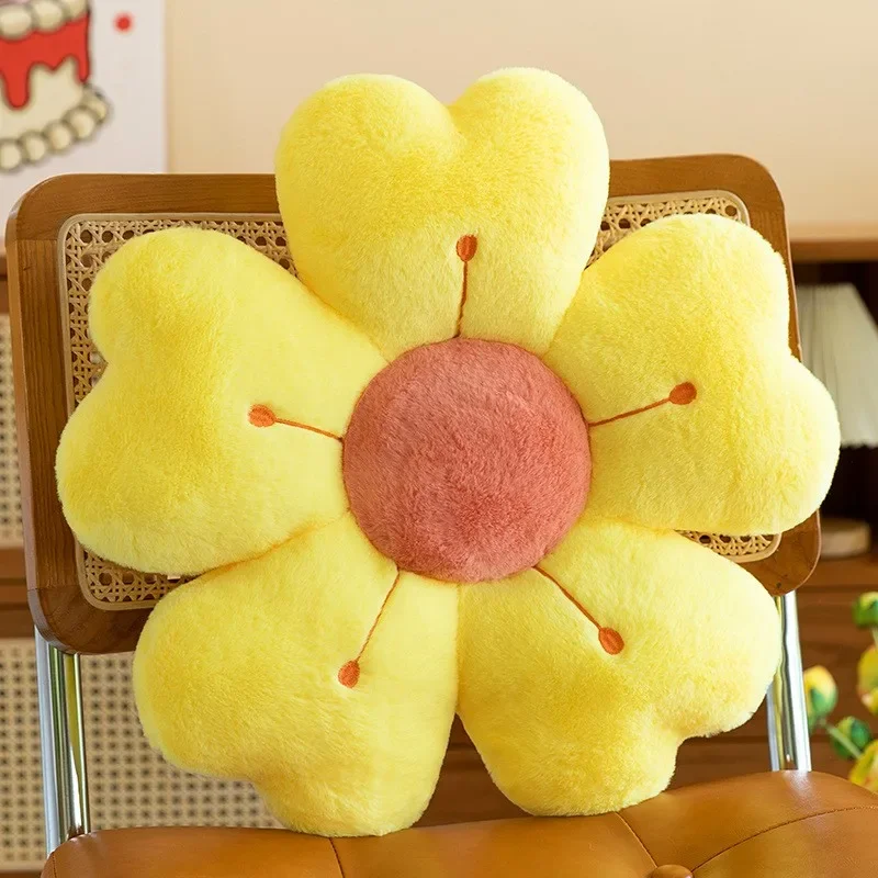 Bloemvormig pluche sierkussen - Comfortabel en schattig matras- en bankdecoratiekussen, stoelkussen vloerkussen
