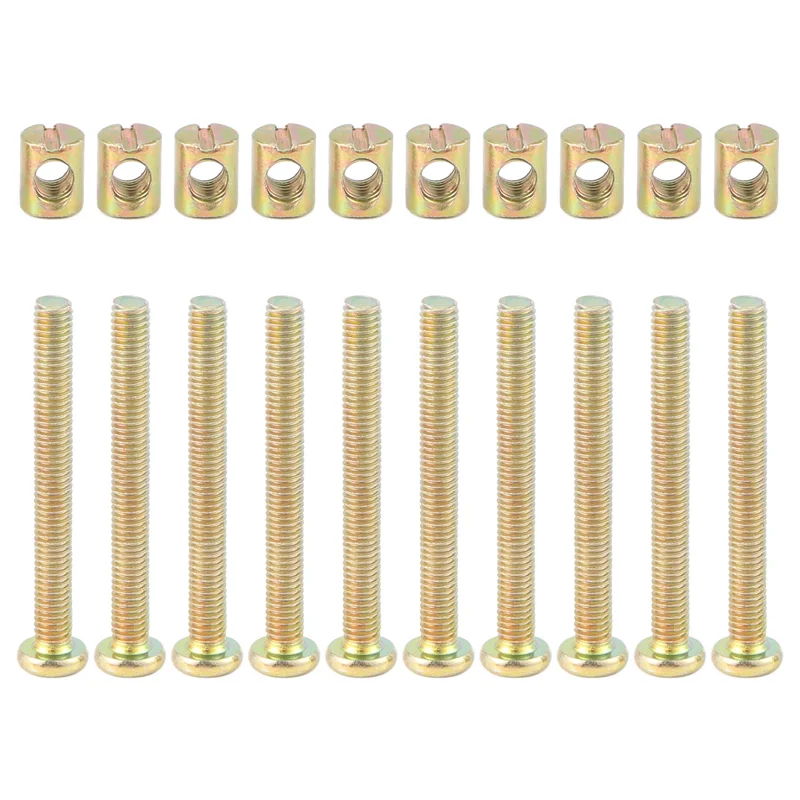 

A76K Hex Socket Head Cap Screws Bolts Furniture Bolt With Threaded M 6 X 55 MM Barrel Nuts Cross Dowel Slotted Furniture Nut For