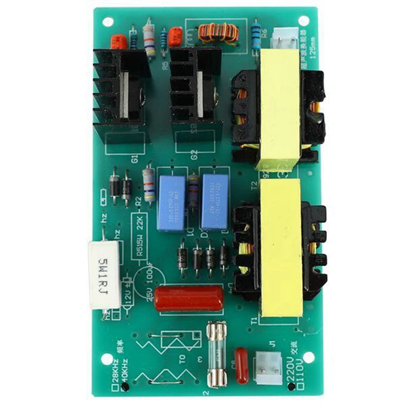 60W-100W AC 220V Ultrasonic Cleaner Power Driver Frequency Tester Board With 2Pcs 50W 40KHZ Transducers