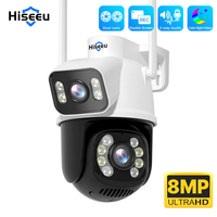 Hiseeu 4K 8MP Dual Lens Wifi Surveillance Camera 4X Digital Zoom AI Human Detect ONVIF Wireless Outdoor Security PTZ IP Cameras