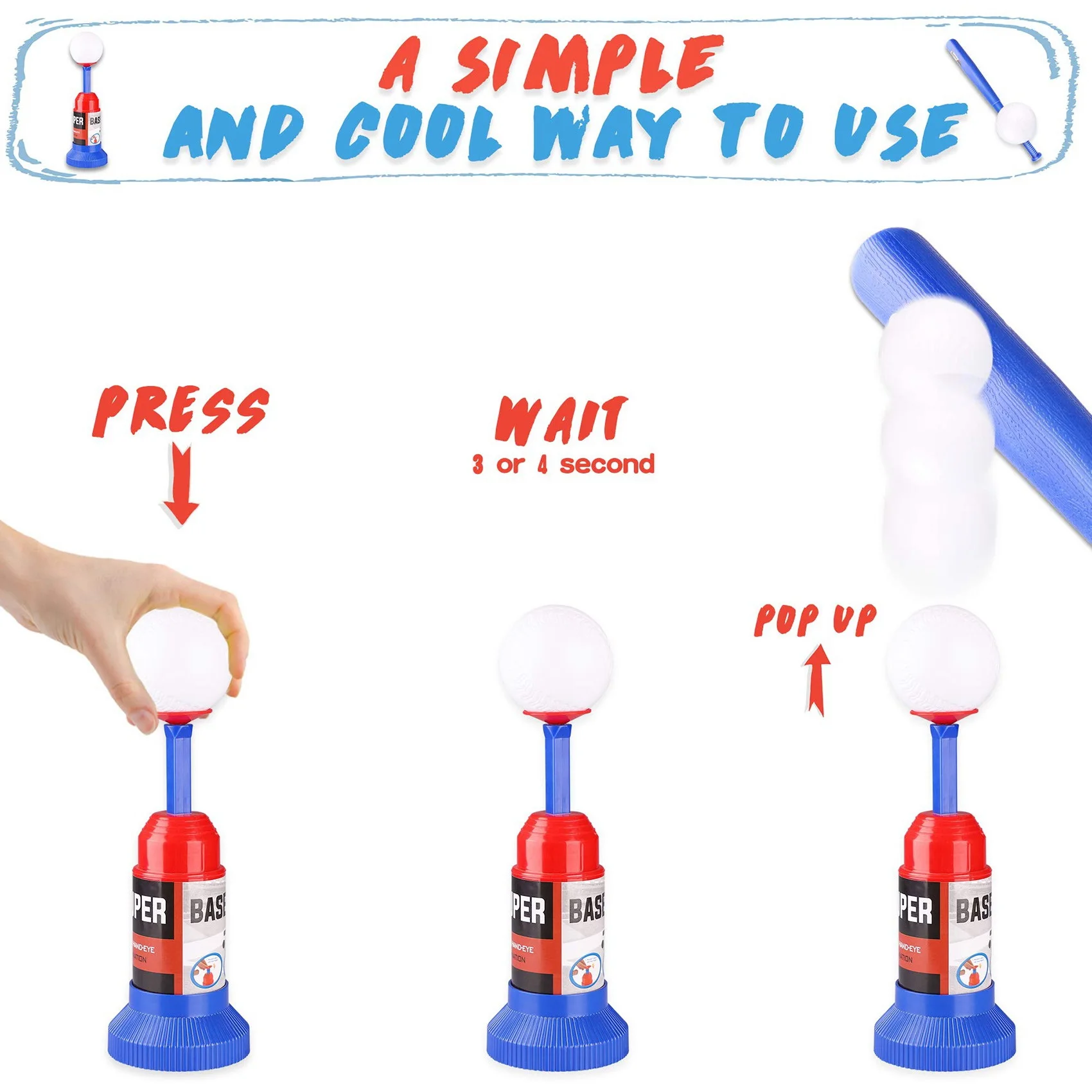 Toddler's Baseball T Ball Set, Brinquedos ao ar livre para crianças, Toddler Boy