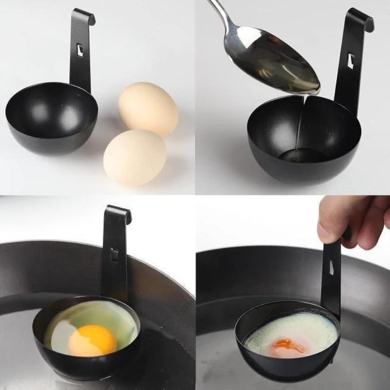 Stainless Steel Poached Egg Maker Boiled Egg Poacher Mold Kitchen Tool for Soft Boiled Onsen Egg Hanging Steamer Cooker