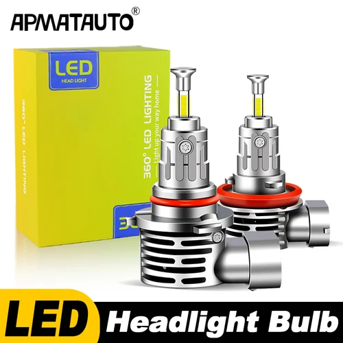 2x30000LM Turbo 360 tamaño Mini H8 H11 faro LED 200W Super brillante 6000K Canbus 9005 HB3 9006 HB4 bombilla de faro LED 7035 CSP