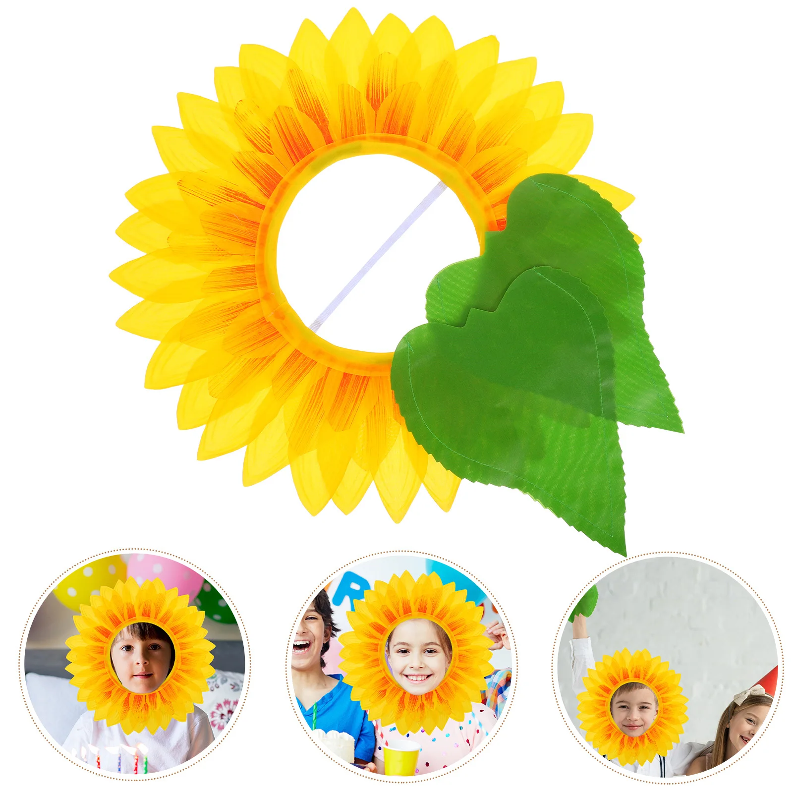 

1 set 1 Set Sunflower Headgear 42Cm Realistic Flower Costume Accessories Kids Girls Halloween Party Dance Performance Props With