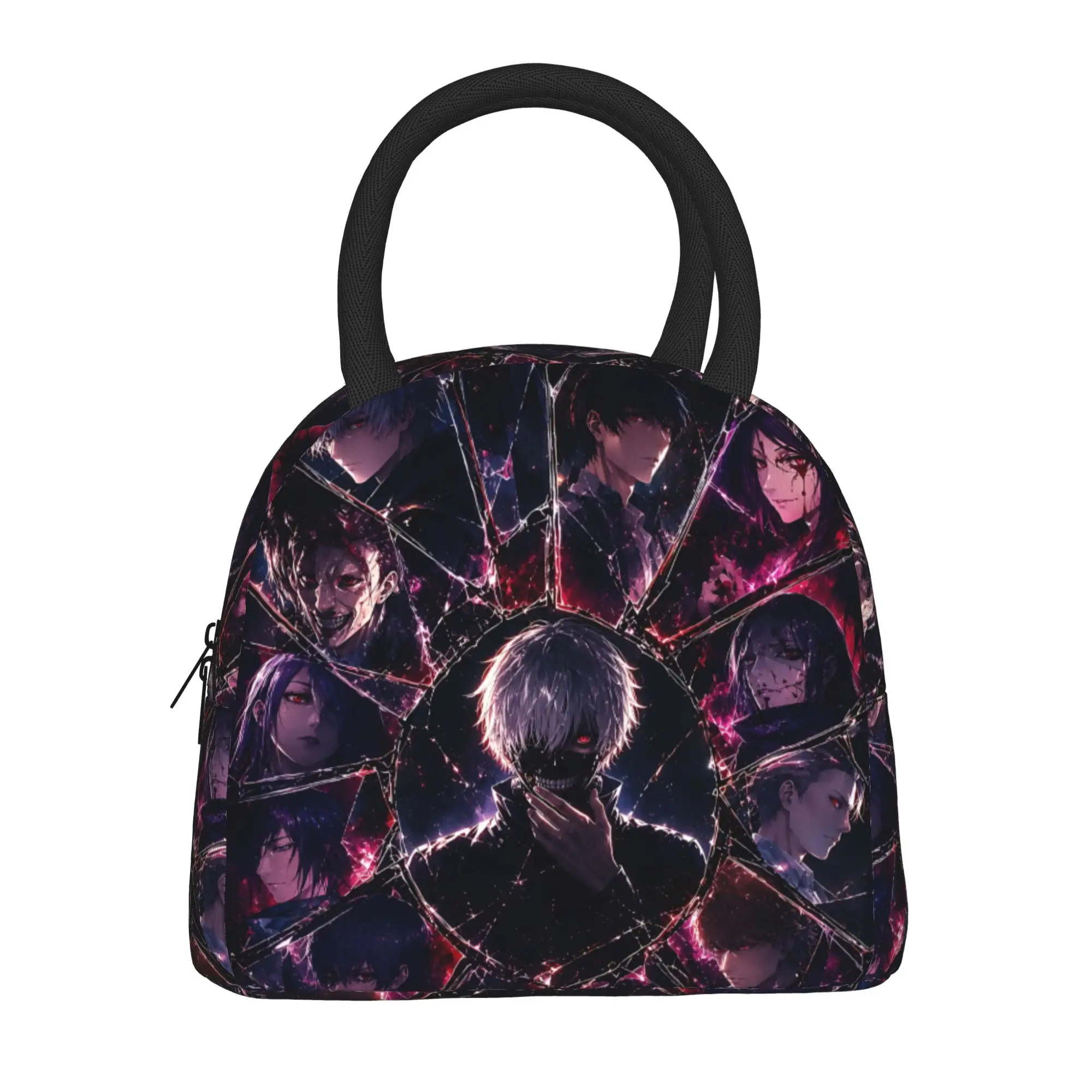 Halloween Tokyo Ghoul Kaneki Insulated Lunch Bag Meal Pack Rice Bag  bolsa Student Bento Lunch Handbag Insulation