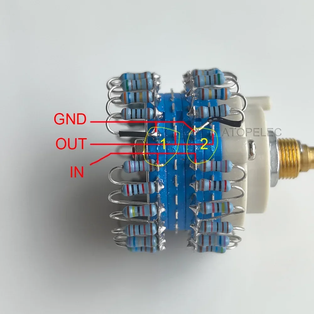 1pc KOA 24-Step Attenuator DIY HiFi Stereo Volume Potentiometer 2-Gang Dual 10K/20K/50K/100K/250K/500K/1M 1% Knurled Shaft