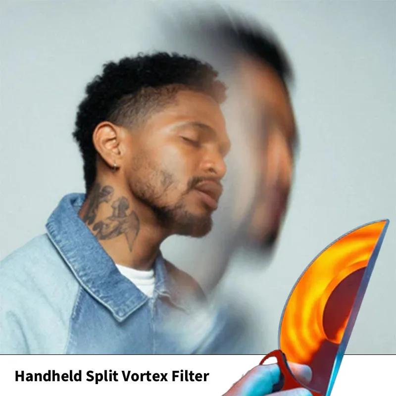 

150mm Handheld Prism Lens Split Vortex Filter Camera Creative Photo Video for Blur Bokeh Background DSLR Mirrorless Cameras