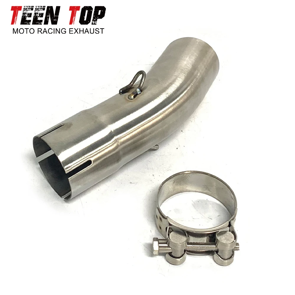 Motorcycle Escape Exhaust Middle Link Pipe For Kawasaki Z900RS 2018+ Mid Connection Pipe Steel Moto 51MM z900rs Exhaust Elbow