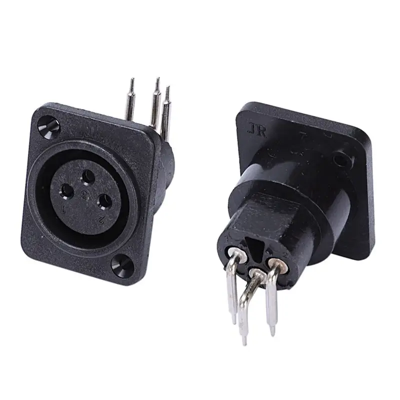 AYHF 40Pcs Black XLR 3Pin Female Jack Panel Mount Chassis PCB Socket Connector - view 2