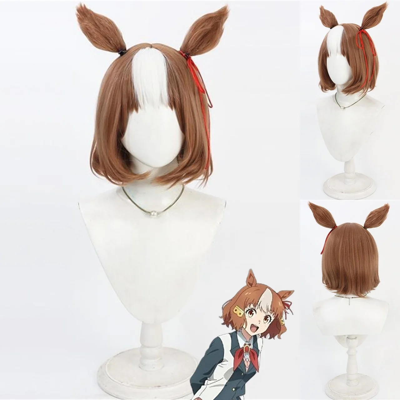 

Парик для косплея Uma Musume Cinderella Gray Beruno Light, парик для аниме и игровых вечеринок, термостойкий синтетический парик