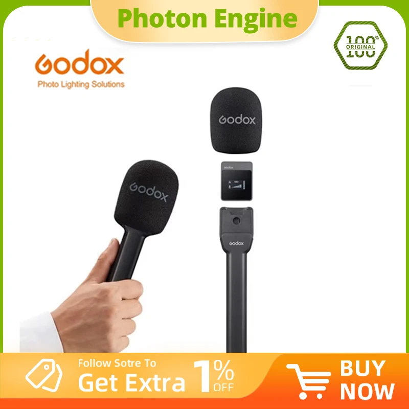 

Ручной адаптер для микрофона Godox ML-H, кронштейн для беспроводной микрофонной системы Godox MoveLink M1 M2 UC1 UC2