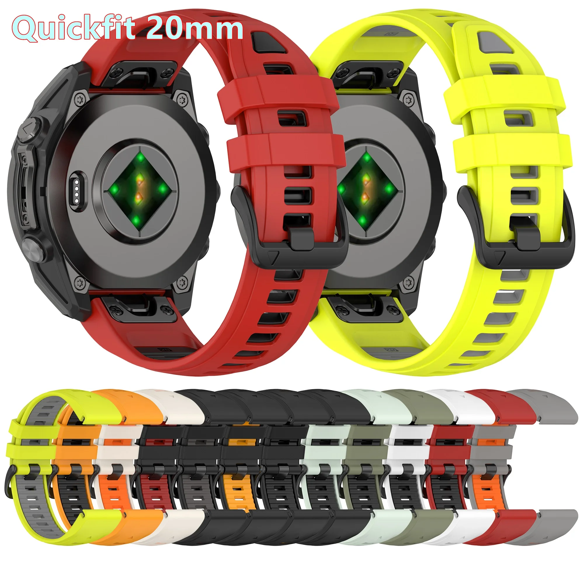 1:1 Fenix8 Uhrenarmband für Garmin Fenix 8 43 mm 47 mm 51 mm E 7S 7 7X 6S 6 6X Pro 5S 5 5X Enduro3 2 Silikonarmband QuickFit-Armband – Detail 1