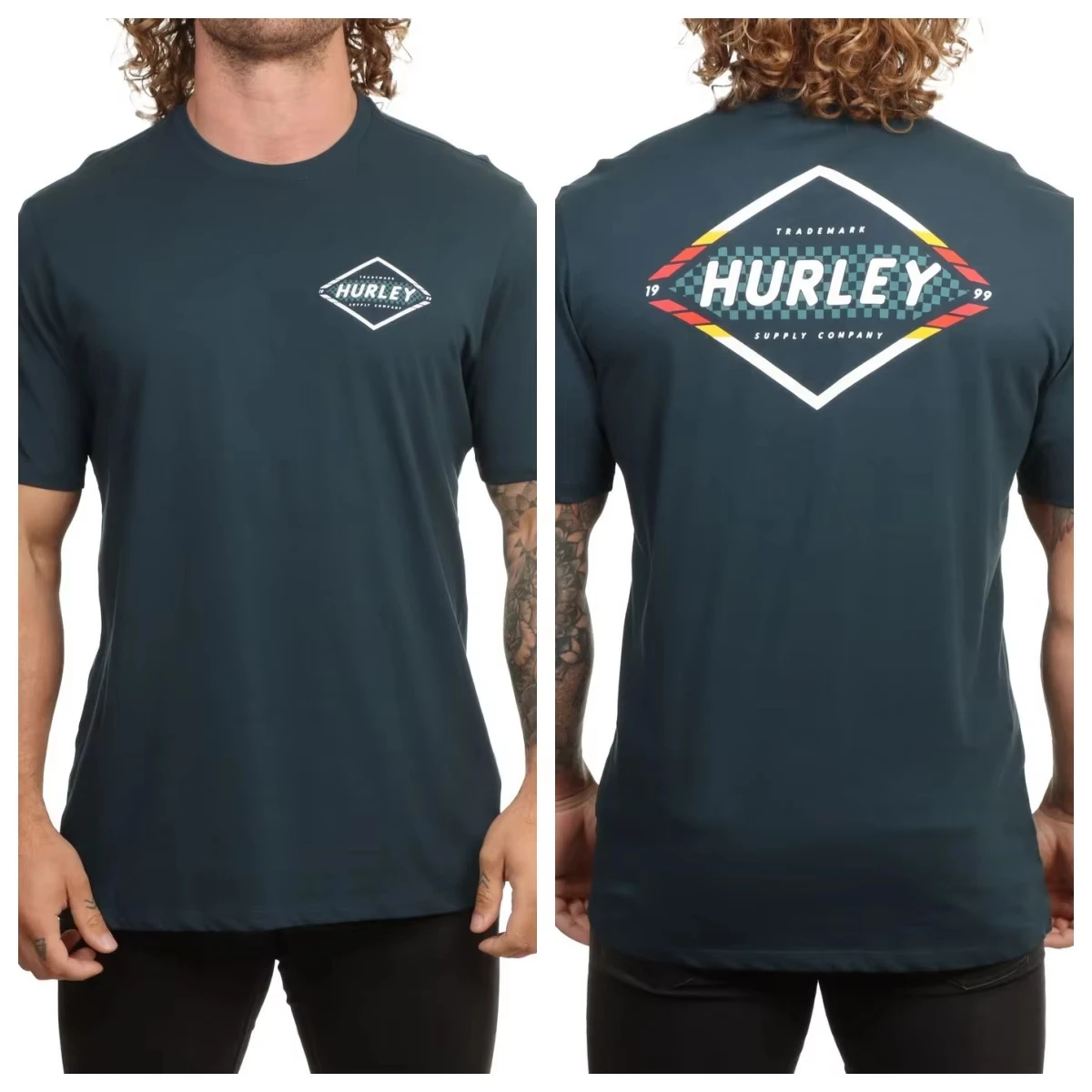 Klassisches Retro Blue Box Surfing Skateboarding Street Sports Marken-T-Shirt aus Baumwolle mit Grafikdruck für Herren und Damen Sommer Streetwear – Detail 7