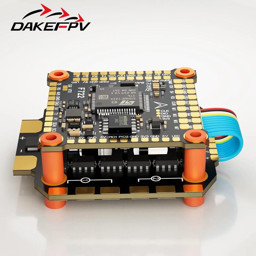 DAKEFPV F722 60A Stack ICM42688P F722 وحدة تحكم في الطيران BLHELI_S 60A 4in1 ESC 30.5X30.5mm 3-8S لأجزاء طائرات بدون طيار FPV حرة