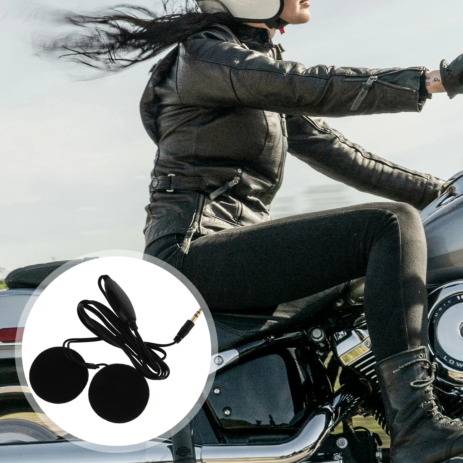 

Motorcycle Headphone Black Sound Quality GPS Navigation Voice Calls Music Playback Windproof Noise Reduction