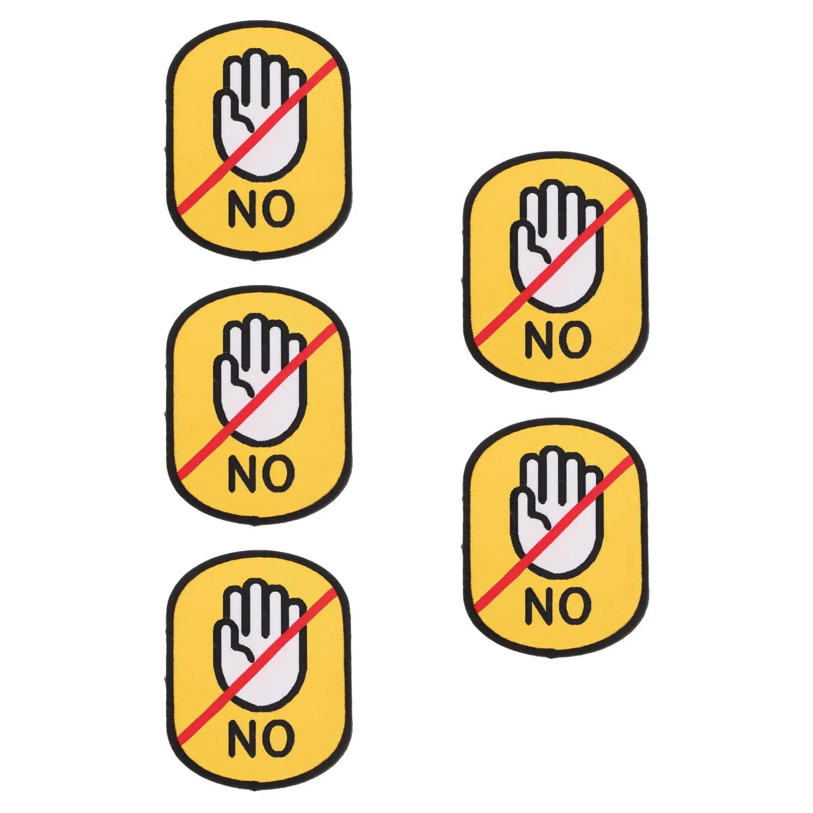 

5pcs 5pcs Do Not Touch Meaning Social Logo Identification Label Leash Sticky Stickers Warn Decals Reminder for Pet Puppy