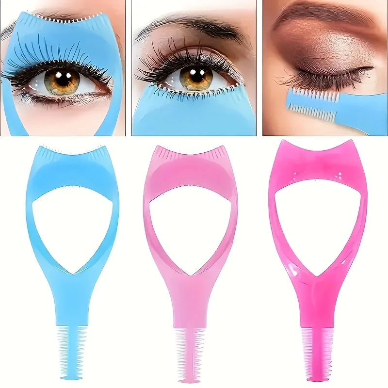 3 pieces/Eyelash Assistant Set (random color), plastic eyelash beauty assistant, eyelash shield, eyeliner assistant tool