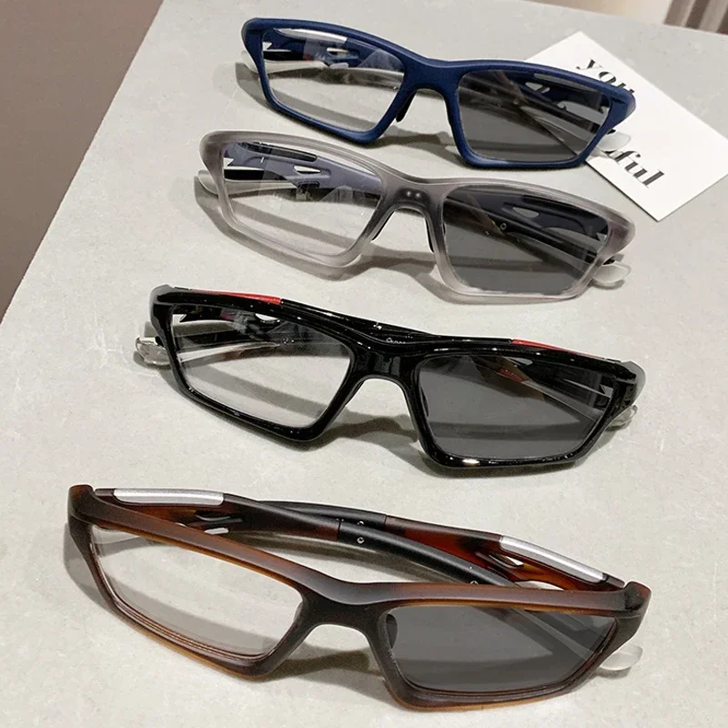 Gafas deportivas fotocromáticas TR90 para miopía, gafas antiluz azul para ciclismo al aire libre, antideslizantes, para hombres y mujeres, gafas de visión cercana Unisex