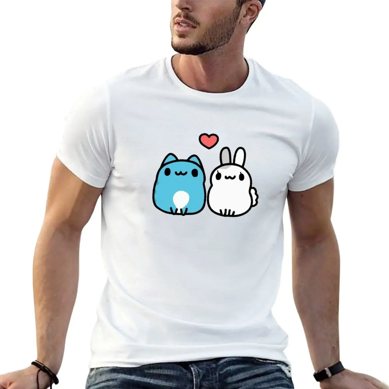 

Love cat, Comic Cat, Bugcat Capoo w T-shirt sublime anime blacks quick drying tshirts for men