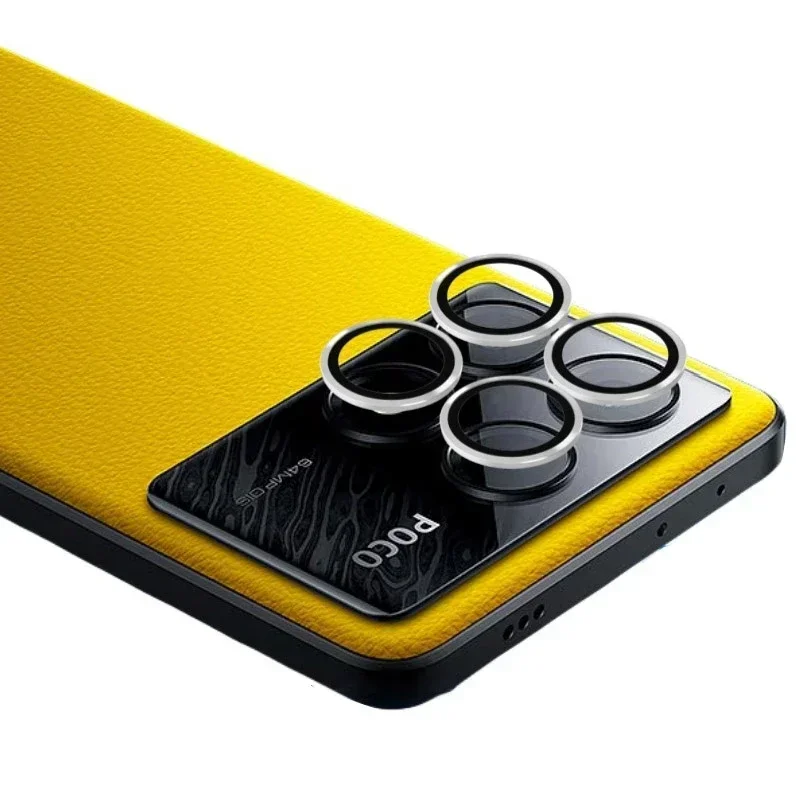 Camera Lens Protector Glass para Xiaomi Poco, Case Anel de metal, película protetora, X, 6, X6, 5G